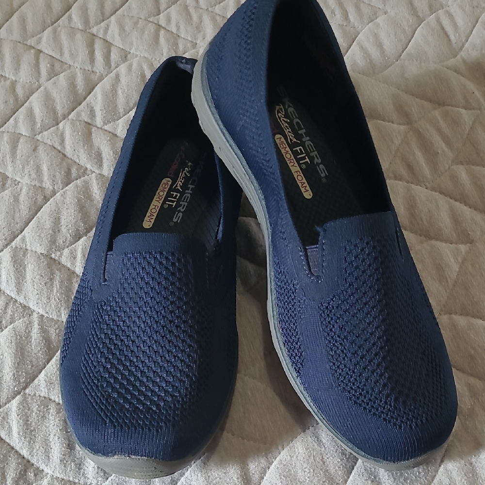 Skechers Blue Flats Comfortable Loafers